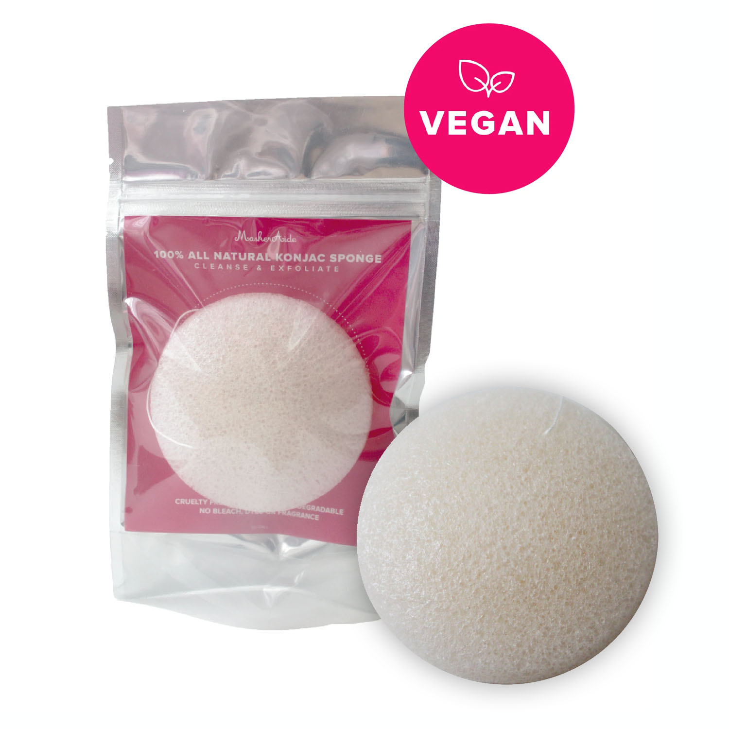 Konjac Facial & Body Sponge | 100% Natural & Vegan